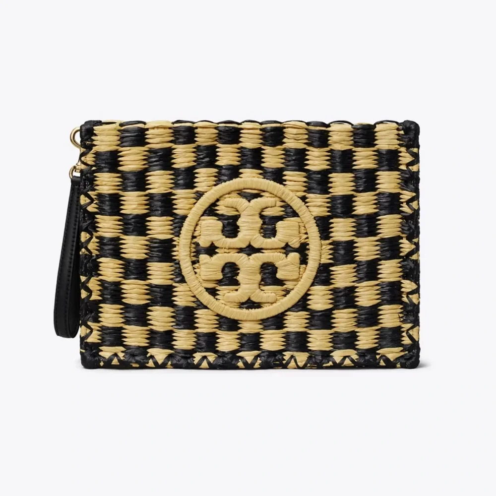 Tory Burch Ella Straw Pouch - Picture 4 of 9